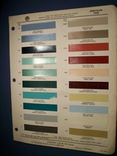 1958 Chrysler Ditzler PPG automotive car color paint chips set