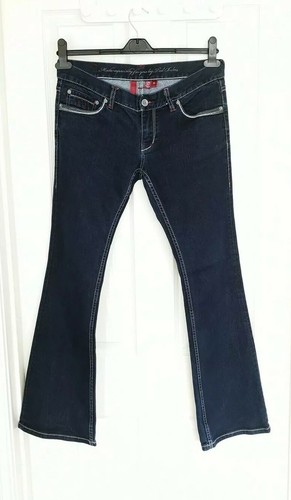 TED BAKER *Papili* Navy Blue Denim Bootcut Leg Stretch Jeans W32 L31 - UK 12 - Picture 2 of 11