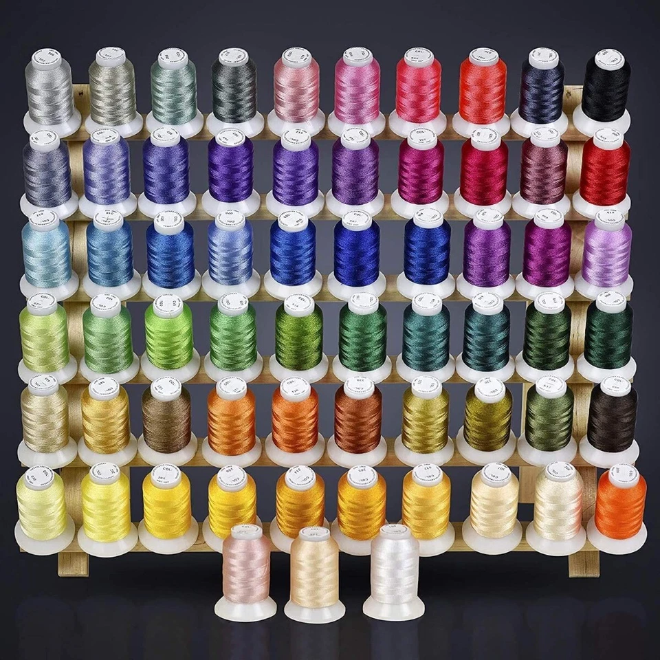 63 Colors Polyester Embroidery Machine Thread with Embroidery Machine Hoop - Image 2 of 4