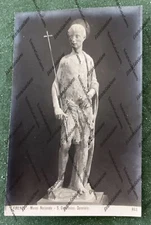 RPPC FIRENZE statue Museo Nazionale S Giovannino Donatello real photo postcard