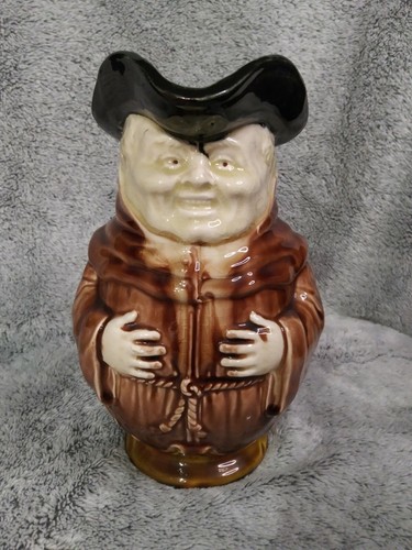 FRANCE FRIE ONNAING MAJOLICA FRENCH FRIAR MONK PITCHER 706 8-5/8" - Picture 6 of 6