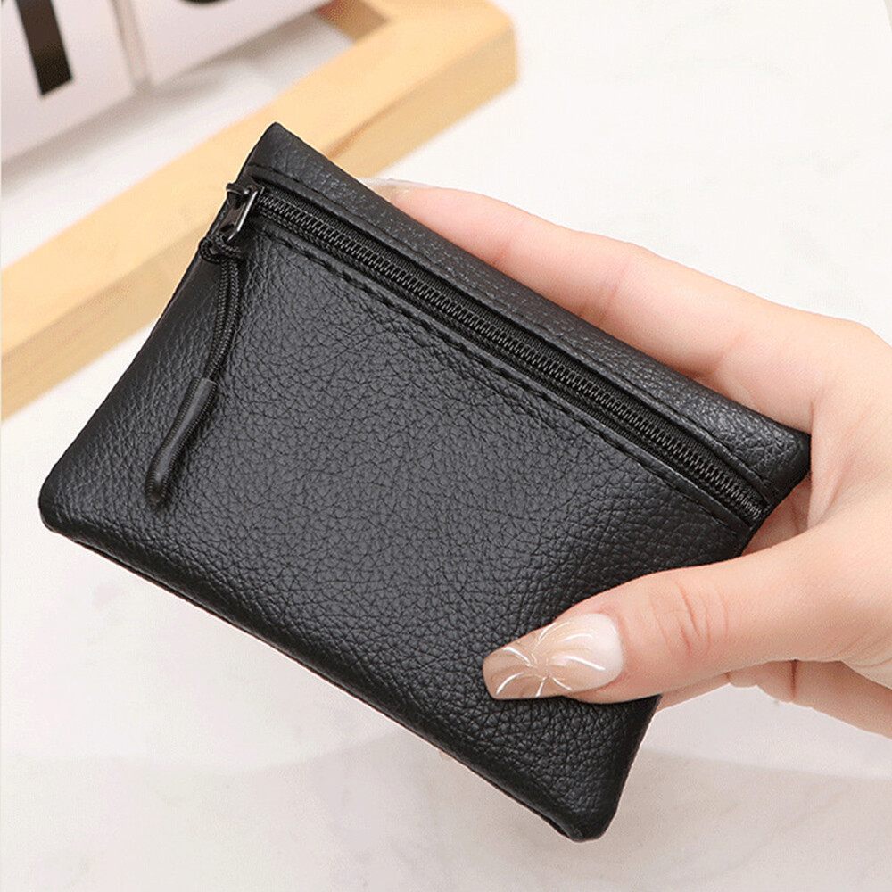 1PC Short Small Money Purse Women Leather Zp Foldng Con Card Holder