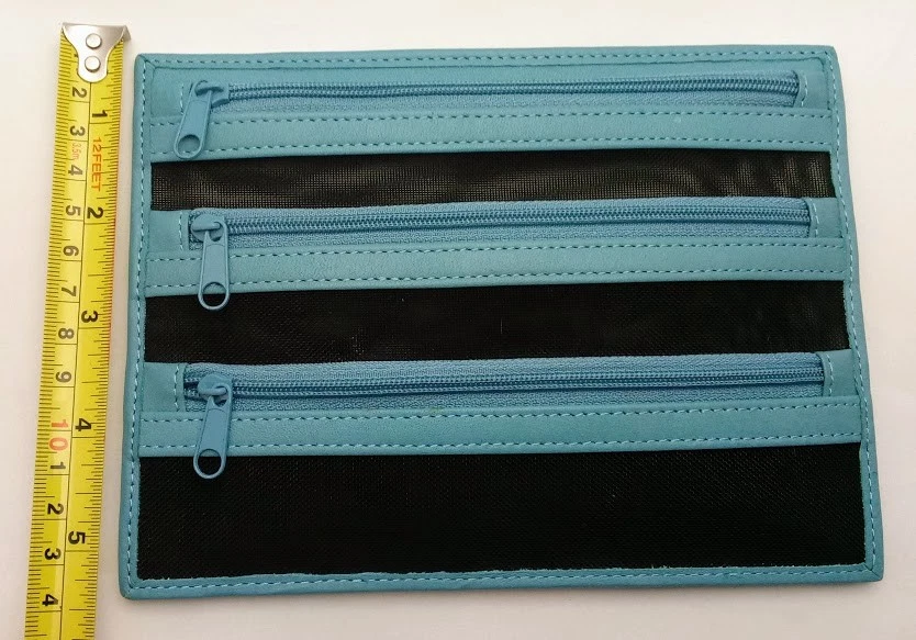 (NUEVO) Organizador de accesorios de tecnología multimedia de cuero azul teniente Foto 4 de 4