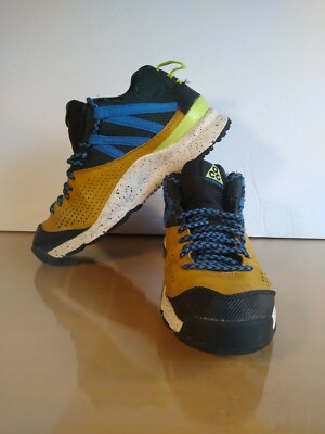 NIKE ACG Okwahn II citron green volt black HIKING TRAIL RUNNING SHOES sz 5 Kids