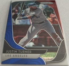 2020 Prizm Baseball Justin Turner Los Angeles Dodgers Red White Blue Prizm #98
