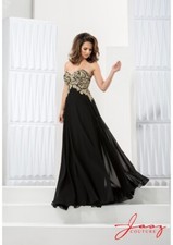 Jasz Couture 5766 Women's Dress Size 4 Black Prom Dress - New Tags Attached