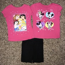 Girls Disney Shirts And Shorts Size 4