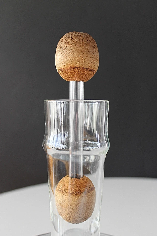 RARO Peter Schlumbohm 1949 Chemex Corp Pyrex Fahrenheitor Hervidor Vidrio y Corcho Foto 4 de 4