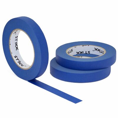 3 roll pack 3/4''(.75) x 60yd (18mm x 55m) STIKK Blue Painters Masking Tape