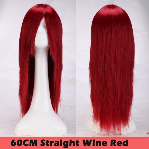 Glueless Ombre Long Wavy Full Wig Costume Anime Halloween Full Wigs Purple Pinkz - Picture 55 of 74