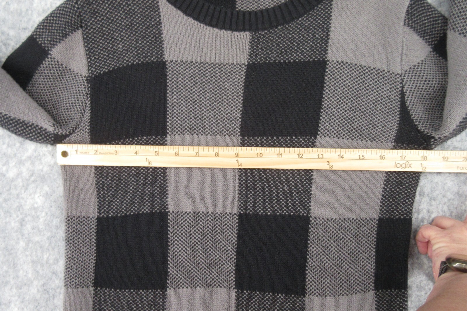 Pendleton Sweater Men Small Gray Black Pullover C… - image 5