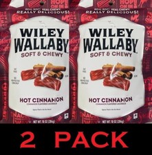 2x Wiley Wallaby Soft & Chewy HOT CINNAMON Gourmet Australian Licorice 10oz 2 PK