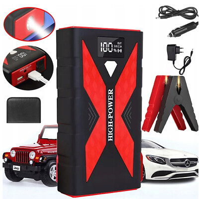 12V Auto KFZ Starthilfe Jump Starter Ladegerät Booster Powerbank Diesel 20000mAh