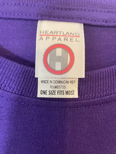 Vtg Heartland Apparel Single Stitch SLEEP SHIRT Gown - OSFM - Purple Pillow Talk - Picture 5 of 8