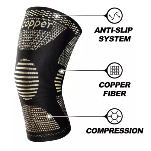 Copper Knee Sleeve Running Working Out Fitness Weightlifting for Women and Men - Picture 14 of 24