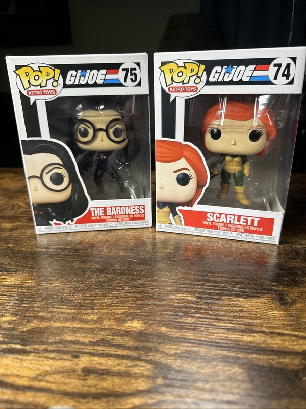 Funko Pop! Vinyl: G.I. Joe Lot- The Baroness #75 & Scarlett #74 Action Figures