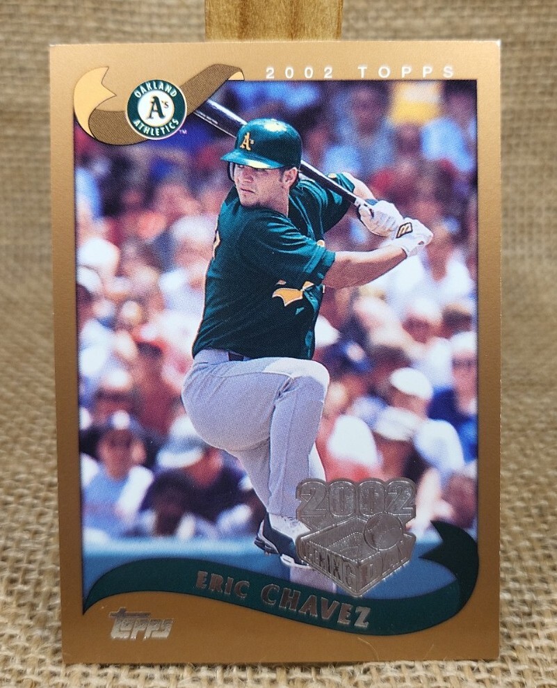 2002 Topps Opening Day Eric Chavez Baseball Card #111 Athletics A's A4