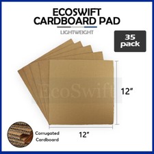35 12 x 12 EcoSwift Corrugated Cardboard Pads Inserts Sheet 23 ECT 1/8" Thick