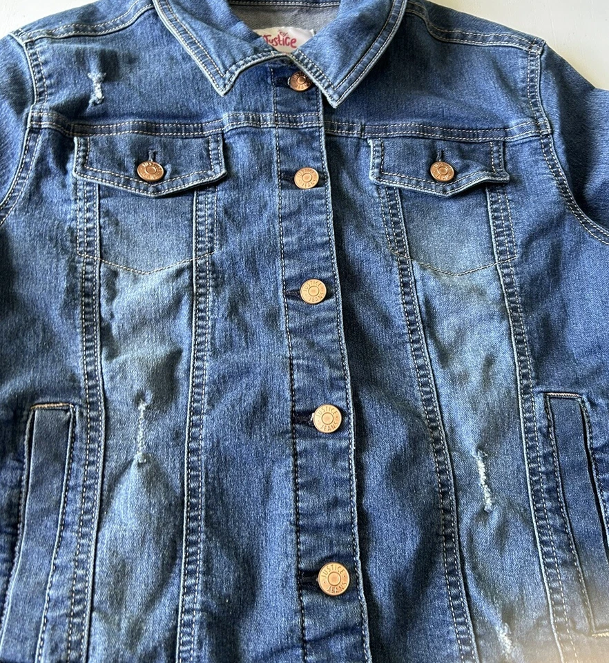 Chaqueta de jean Justice Girls 20 Plus azul Foto 3 de 4