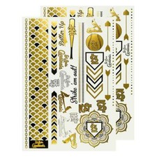St Louis Cardinals Gold Metallic Temporary Tattoo Body Jewelry Art Gameday MLB