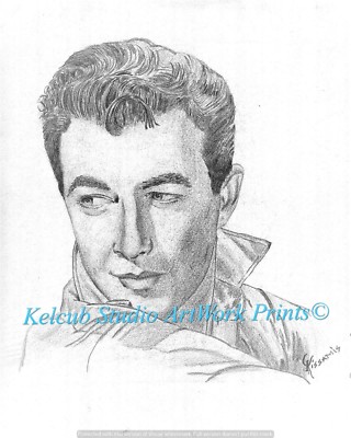 Actor Robert Taylor RARE StKenan Art Chicago Artist Print of 1940 ...