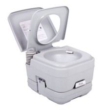 2.6 Gallon Lightweight Portable Toilet Sanitary Outdoor Travel Flushable Camping