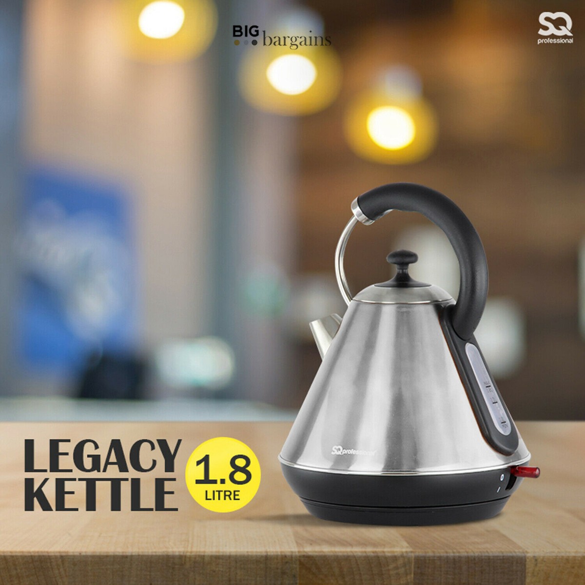 Electric Cordless Kettle Quick Boil 360 Swivel Base Washable