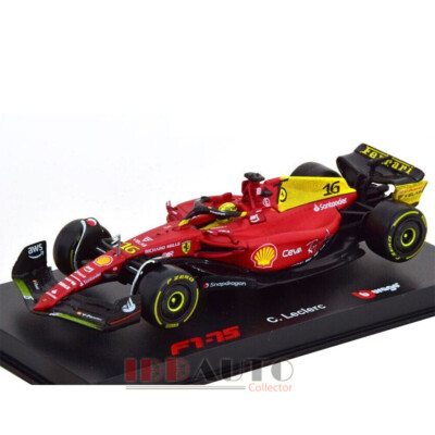 BBURAGO FERRARI F1-75 MONZA GP ITALY 2022 1/43 w DRIVER C LECLERC #16 36831 CLMZ