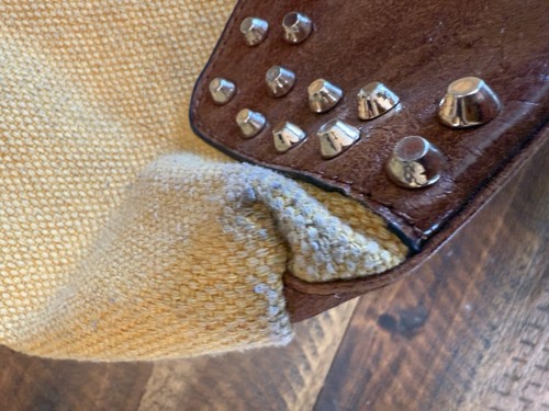 David Jones Schultertasche gelb Baumwolle und Kunstleder - Bild 8 von 22