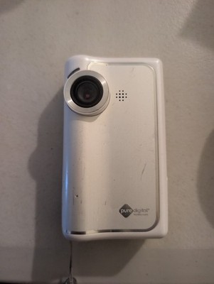 Flip Video Model 225 Pure Digital White Silver Camera USB