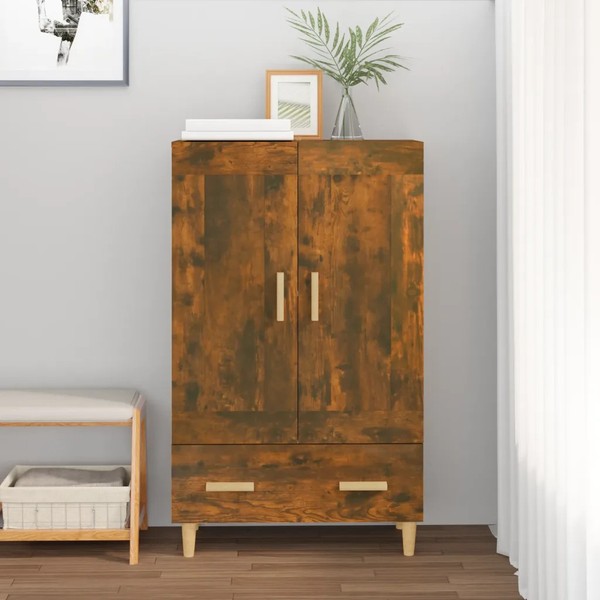 Modernes Highboard RäUchereiche 70X31X115 Cm Holzwerkstoff Sideboard-image