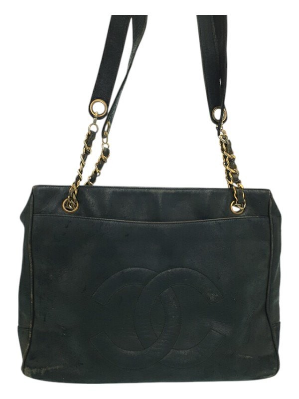 CHANEL Coco Mark Chain Tote Bag for Women - Luxury Leather Shoulder Bag