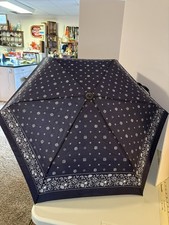 Gap Umbrella Navy Blue Bandana Print. 30 x 30 Inches Made In China