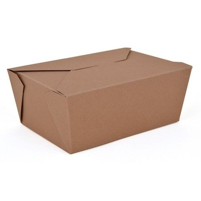 Pack of 160 Champ Pak Retro Natural #4 Kraft No Leak Food Container 7.75x5.5x3.5