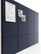 Large Cork Board 48" x 36" Alternative - 12 Pack Felt Wall Tiles with 70 Safe...