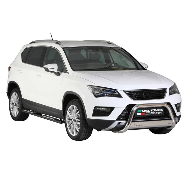 Edelstahl Seitenschweller Schwellerrohre FüR Seat Ateca 2016-2020 Schwarz-image