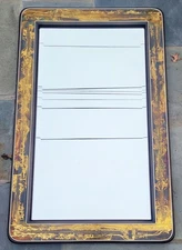 RARE Mid-Century MODERN Acid Etched BRASS MIRROR - Mastercraft by BERNHARD ROHNE