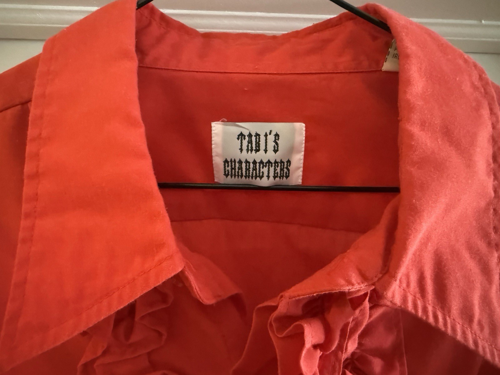 TABI’S Characters Red Ruffled Button Front Shirt … - image 3