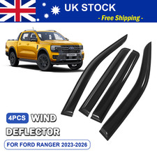 For Ford Ranger MK4 2023-Up 4 Door Pick Up Wind Deflectors Rain Guard 4pc Tinted