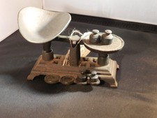 Miniature Cast Iron Scale With Weights - Salesman Sample Style Decor