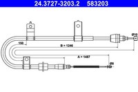 ATE Bremsseil Seilzug Feststellbremse 24.3727-3203.2 FüR KIA SA Picanto 1 LPG
