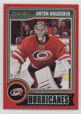 2014-15 O-Pee-Chee Wrapper Redemption Red Border Anton Khudobin #362 2a8