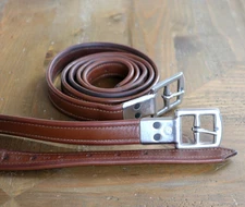52"×1" Prestige Lined Brown English Stirrup Leathers