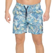 78 Salt Life Men's Tropical Print Swim Shorts - Cyan - Medium - New With Tags