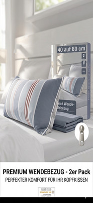 Home Ideas Living Renforce Wende-Kissenbezug 40x80 cm, 2 Stück