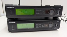 2x - Shure SLX4 G4 470-494 MHz Wireless Microphone Receivers With Power Supplies
