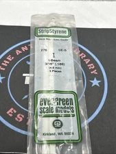 Evergreen Scale. Polystyrene. 14" 276 I-Beam. 3/16" (3)