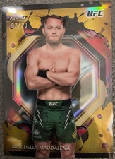 2025 UFC  TOPPS Finest Jack Della Maddalena GOLD REFRACTOR #02/20 Rare 