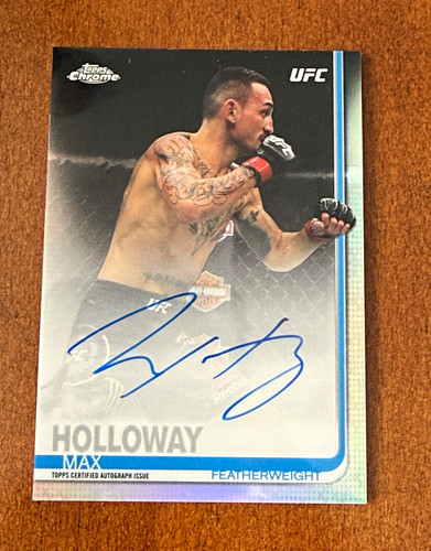 Max Holloway #FA-MH 2019 Topps UFC Chrome Fighter Autographs card