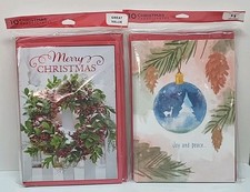 Hallmark Christmas Cards Lot of 2 Packs of 10 - 20 Cards Total New